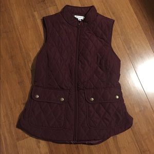 Croft & Barrow Burgundy Quilted Vest
